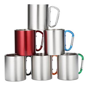 Coffee Mug with Carabiner Handle