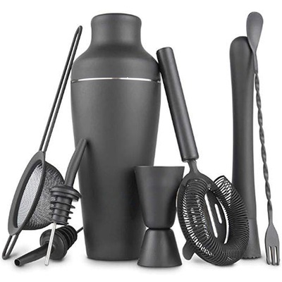 8Pcs Matt Black Parisian Shaker Set